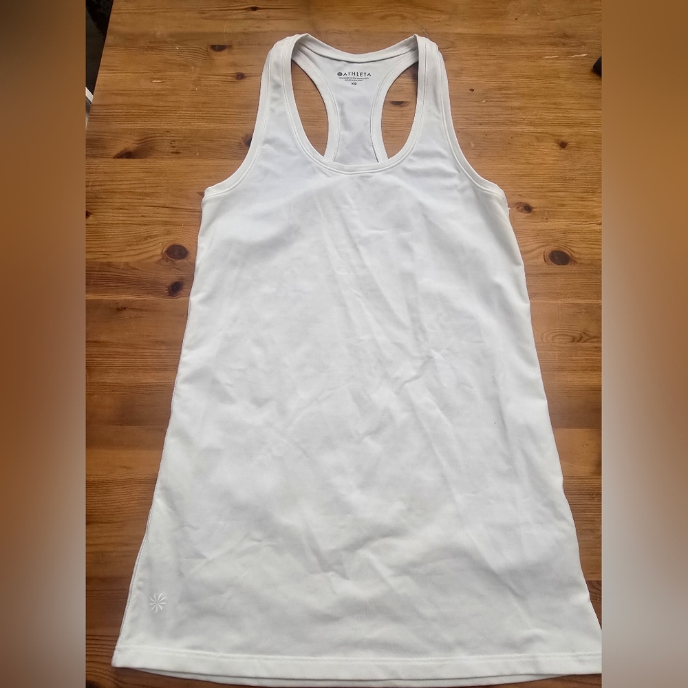 Athleta White Racerback Tank